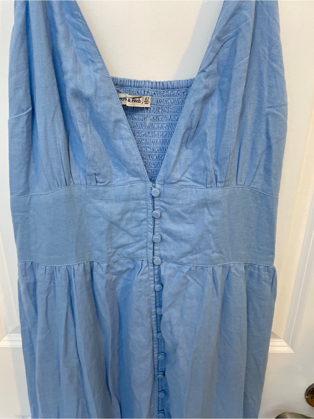 Abercrombie and fitch size XL linen blend button through Button-Front Maxi Dress - Picture 6 of 9